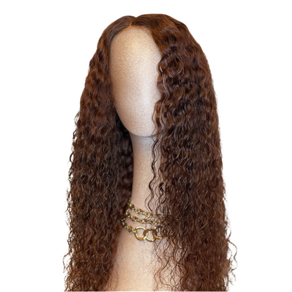 Glueless 5x5 Copper Deep Wave Lace Wig