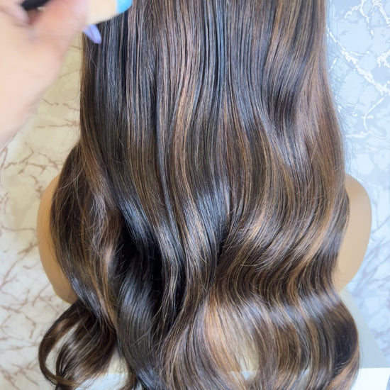 5x5  HD Lace Closure Body Wave Wig w/ Highlights