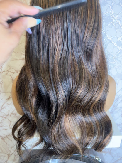 5x5  HD Lace Closure Body Wave Wig w/ Highlights