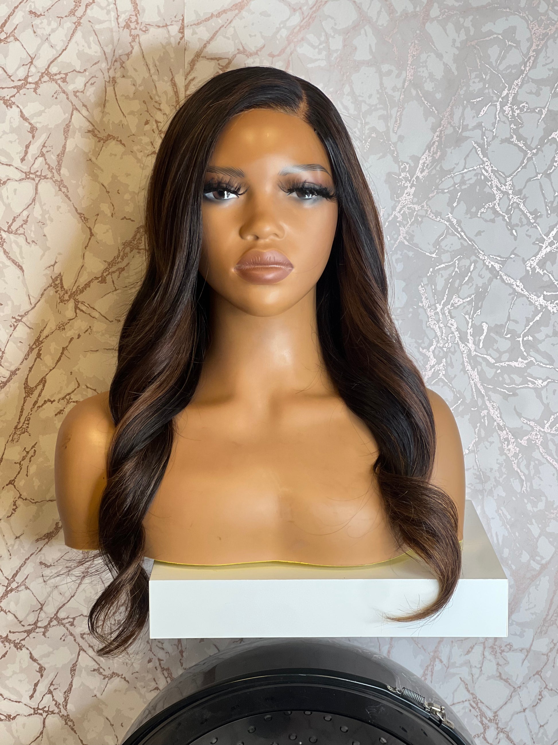 5x5  HD Lace Closure Body Wave Wig w/ Highlights