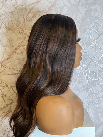 5x5  HD Lace Closure Body Wave Wig w/ Highlights